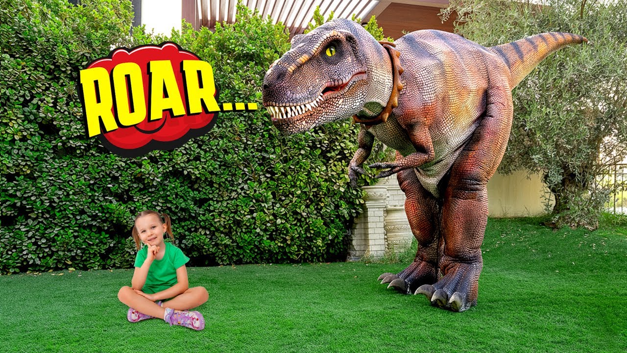 Morning Routine with a Baby Dinosaur – Stephi Takes Care of Baby Dinosaurs – Dinosaur Names for Kid