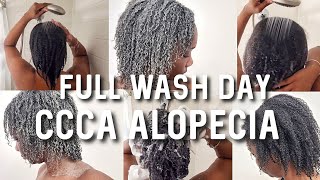CCCA Alopecia Wash Day | Hair Loss & Scalp Care #alopeciahairloss