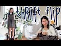 THRIFT FLIP - winter edition (wool dress, oversized trousers, bow top)