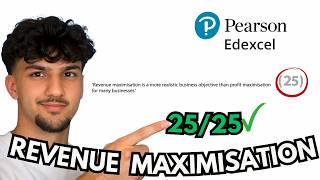 Revenue Maximisation vs Profit Maximisation  – 25 Mark A-Level Economics Question (Edexcel)