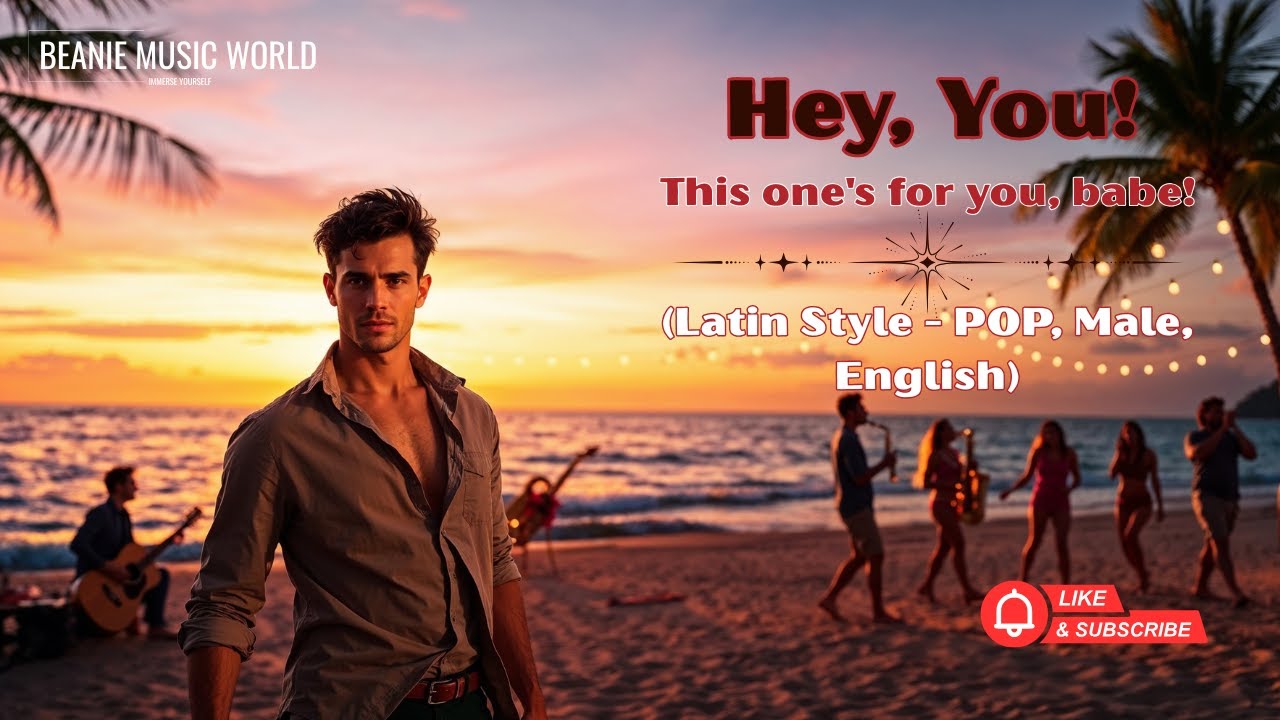 Hey, You! (Male, Latin Dance Anthem - Sunset to Midnight, Remix) – Romantic & Love Song | Pop 🔥