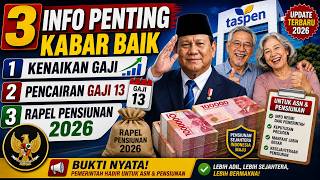 3 Info Penting Kabar Baik Kenaikan Gaji, Pencairan Gaji 13, Rapel Pensiunan,