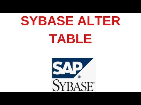 Sybase Tutorial for  Beginners : 2 Sybase Alter Table