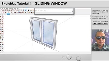 Sketchup tutorial 4 - 3D SLIDING WINDOW