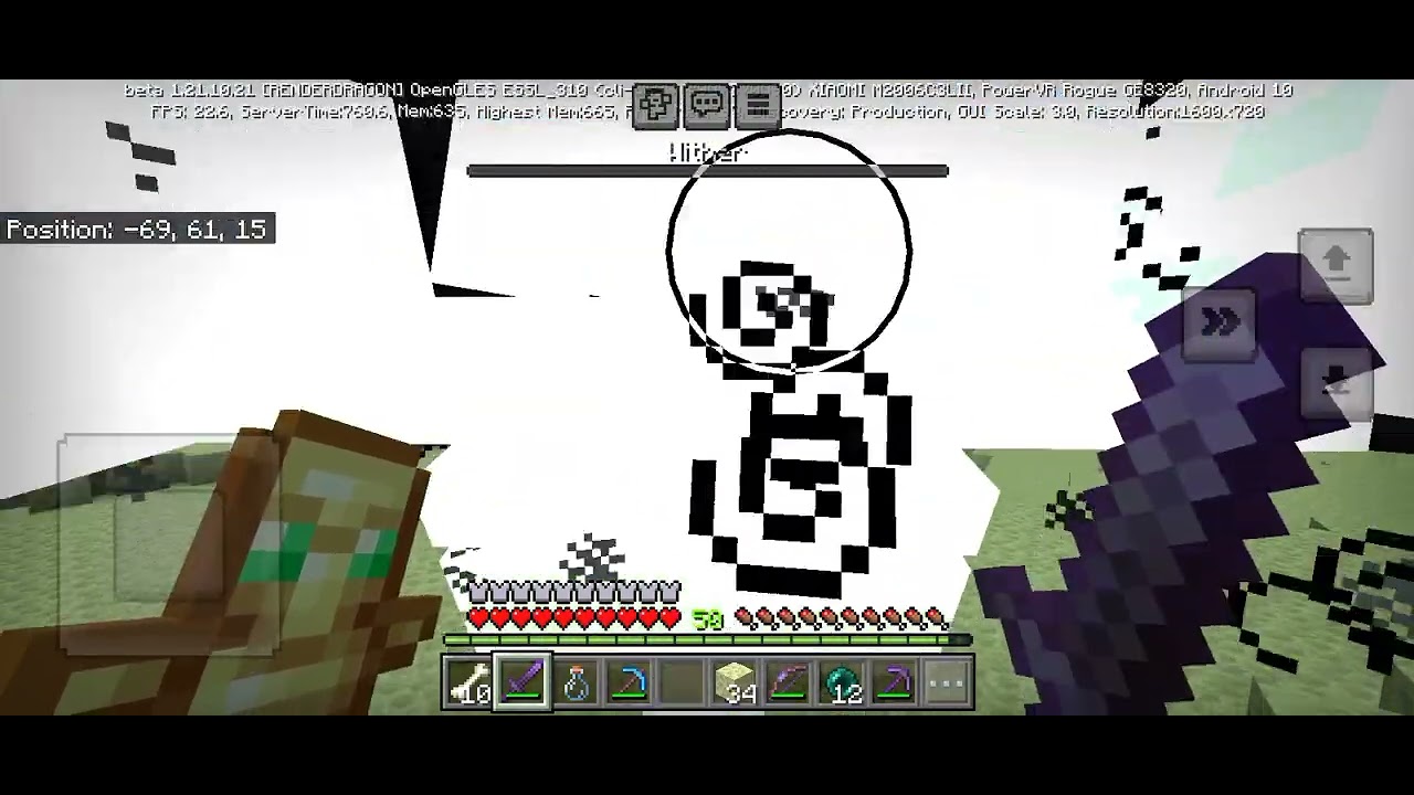 I finally defeat wither in one block - YouTube