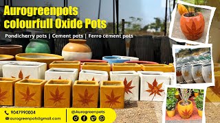 Colourfull Oxide Pots Pondicherry Pots Cement Pots Ferro Cement Pots