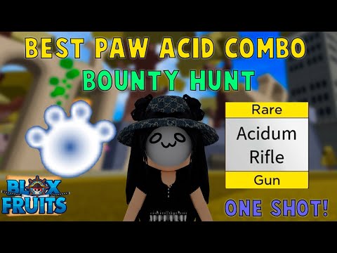 Best Dark + Acid Rifle Combo』Bounty Hunt l Roblox, Blox fruits update 15