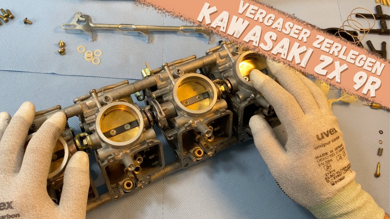 Vergaser Kawasaki ZX-9R E1-E2 Bj. 00-01 zerlegen, vom Vergaseronkel