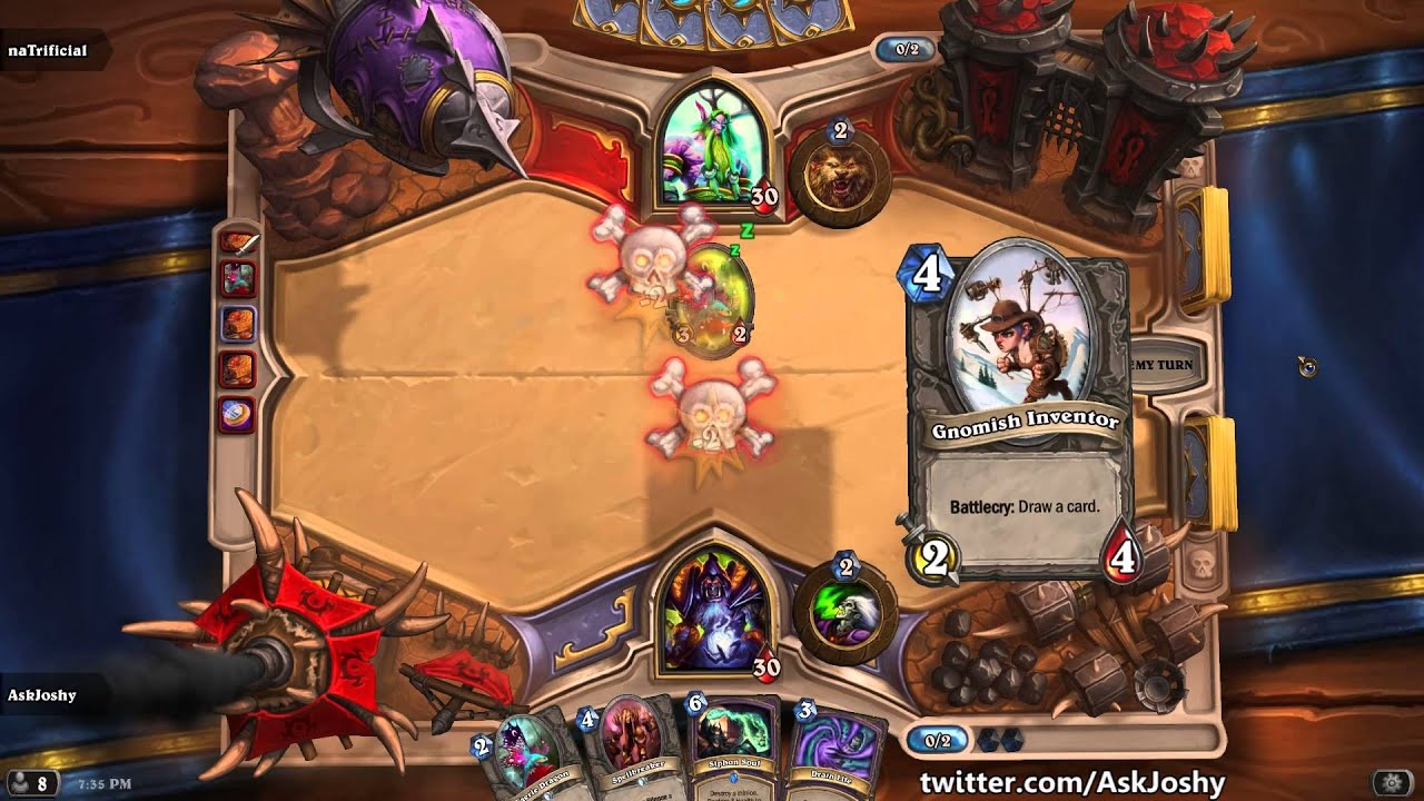 Warlock Mass Creatures vs. Druid - Arena Master #1 - Hearthstone Beta