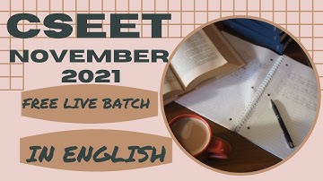 CSEET IN ENGLISH | NOVEMBER 2021 | FREE LIVE BATCH
