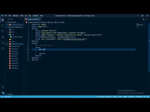 Codealong with gOZiechukwu - MaterializeCss Breadcrumbs
