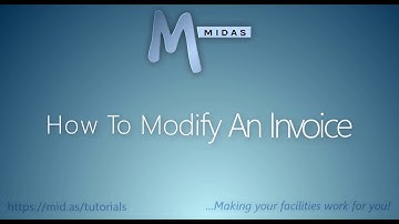 MIDAS: How To Modify An Invoice