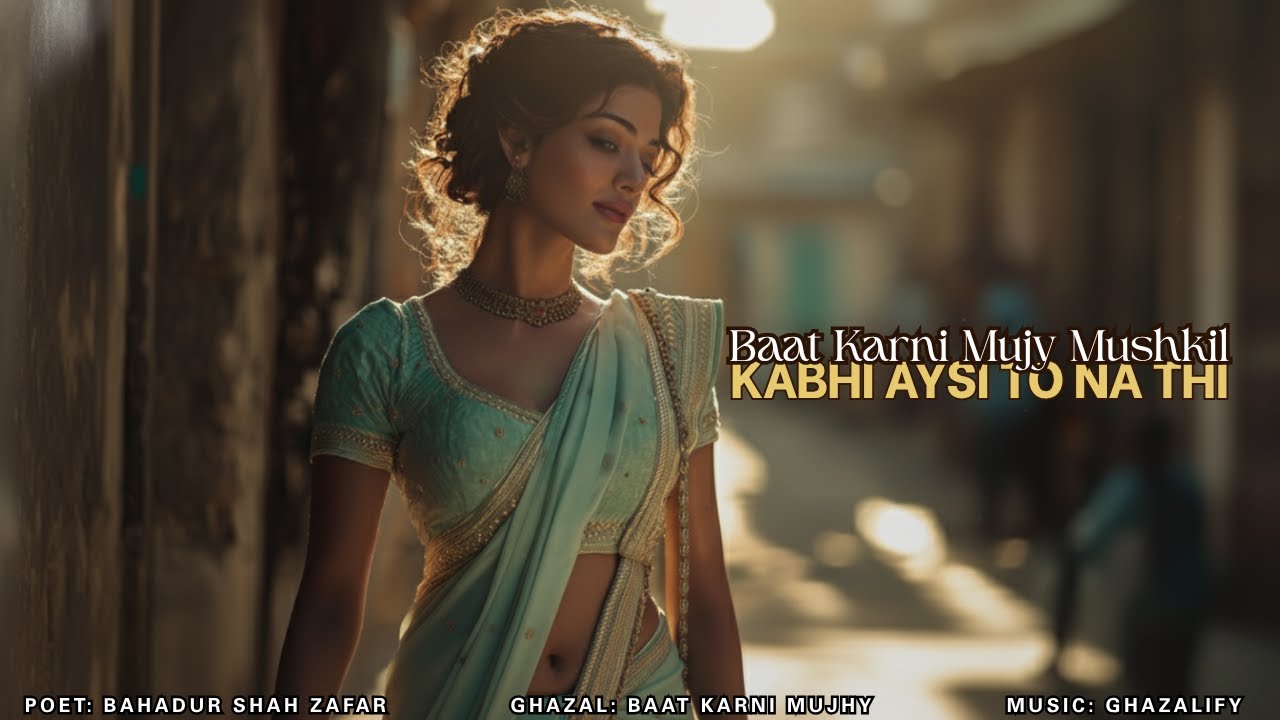 Best Ghazal | Baat Karni Mujhy Mushkil | Poet Bahadur Shah Zafar | Emotional Lyrics | Soulful Music