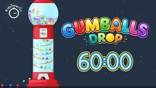 60 Min Gumball Machine Countdown! ✨🔴🍬 Fun Visual Timer for Kids
