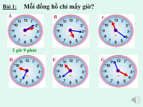 Toán 3 Tuần 24 Thực hành xem đồng hồ