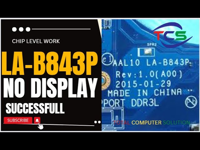 no display || Dell LA- B843P || bios ram RST problem, dell 5558