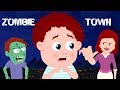 Zombie town  schoolies cartoons  halloween songs  rhymes for children  kids channel