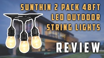 ✅ SUNTHIN 2 Pack 48ft LED Outdoor String Lights Review 2021