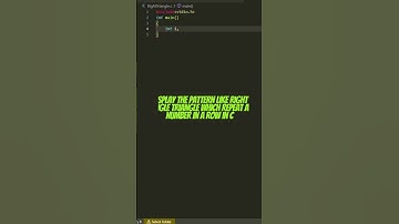 Display the pattern like right angle triangle which repeat a number in a row IN C