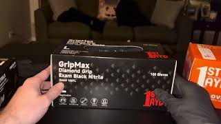 GripMax Black Nitrile Disposable Gloves