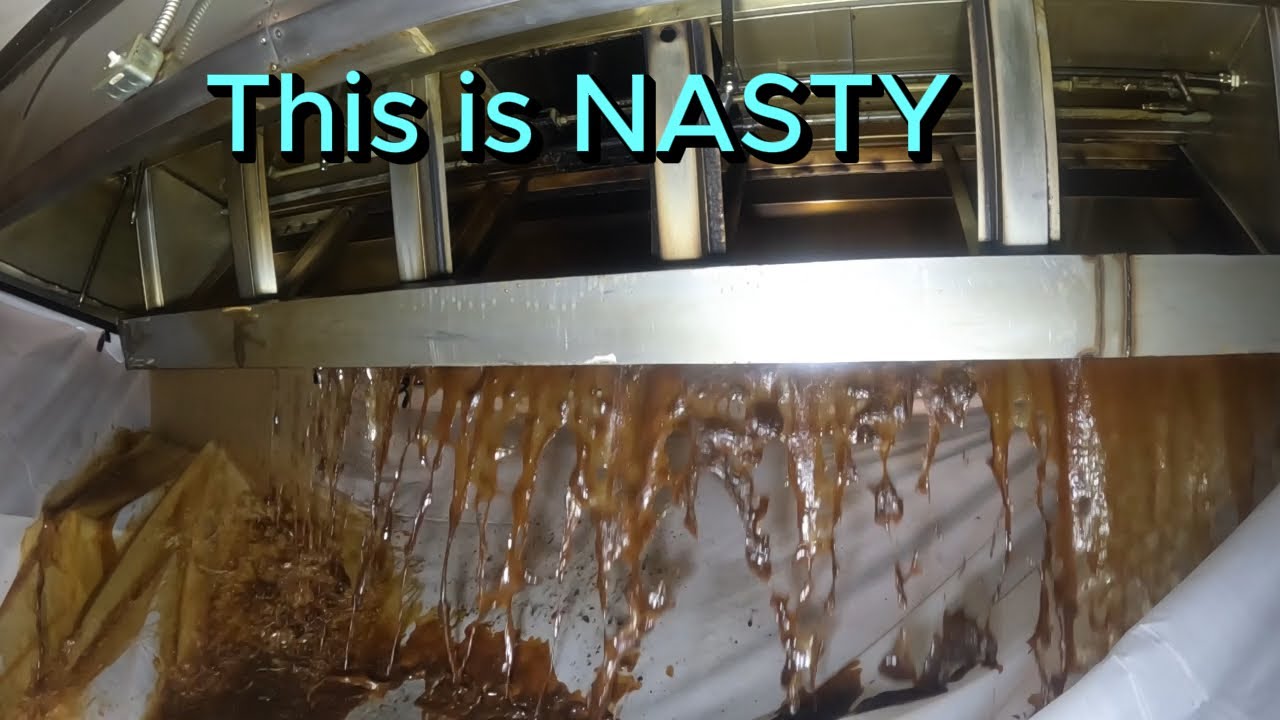 Pressure Washing a FOUNTAIN of grease