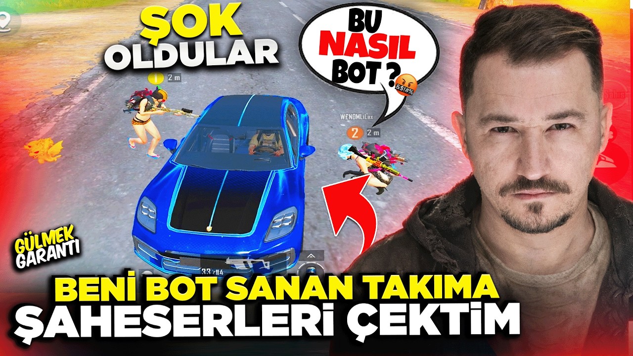 BENİ BOT SANAN TAKIMA ŞAHESER ARABALARI ÇEKTİM - PUBG Mobile Troll