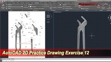 AutoCAD 2D Practice Drawing | Exercise 12 | Basic Tutorial