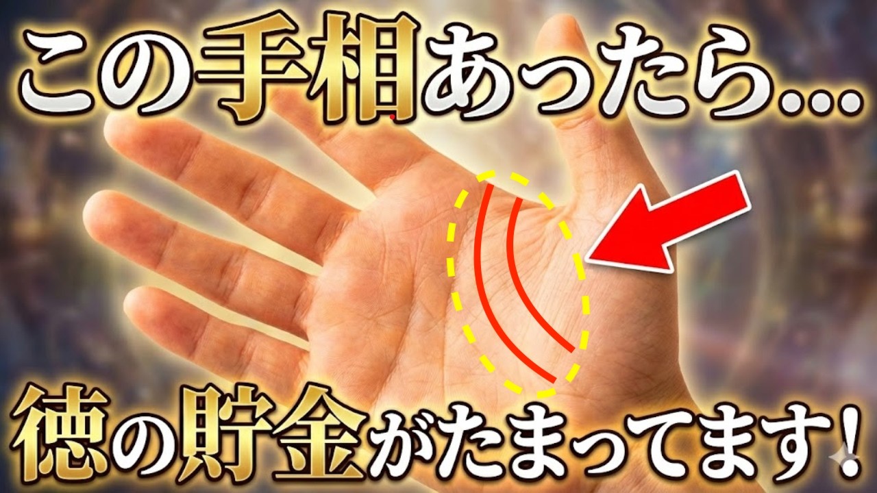 【見逃し厳禁】もうすぐ奇跡が起きます。徳の貯金が貯まった瞬間に現れる「幸運の手相」が凄すぎる…！#手相 #占い