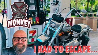 I had to escape! The bike saves me sometimes!