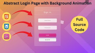 Abstract Login Page With Background Animation Html, Css, Scss Code Showcase