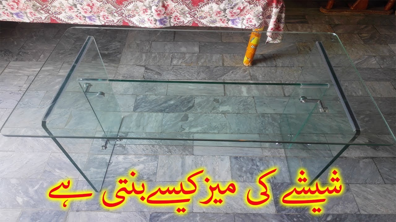 How to make a glass table with steel clips Aq Desighner YouTube