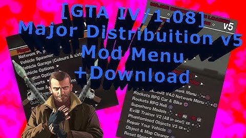 [GTA IV/1.08] Review Major Distribuition v5 Mod Menu + Download