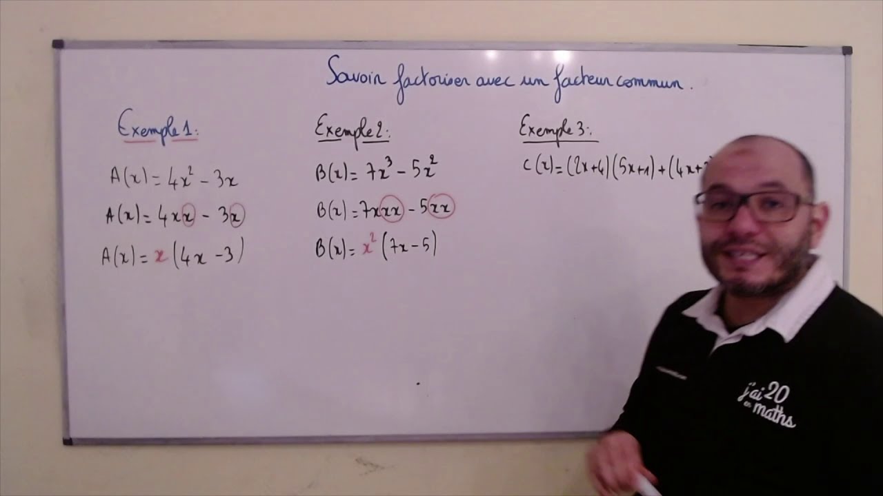 Seconde - Factoriser avec un facteur commun |Jai20enmaths - YouTube