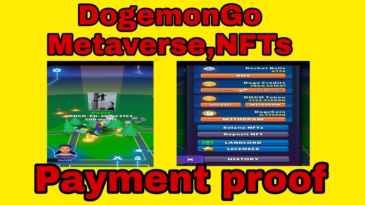 DogemonGo App payment proof | Dogemon Metaverse Play to earn