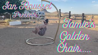 Ian Roussel Builds His Wife Jamie A Golden Chair Made From Recycled Metal... Happy Wife Happy Life