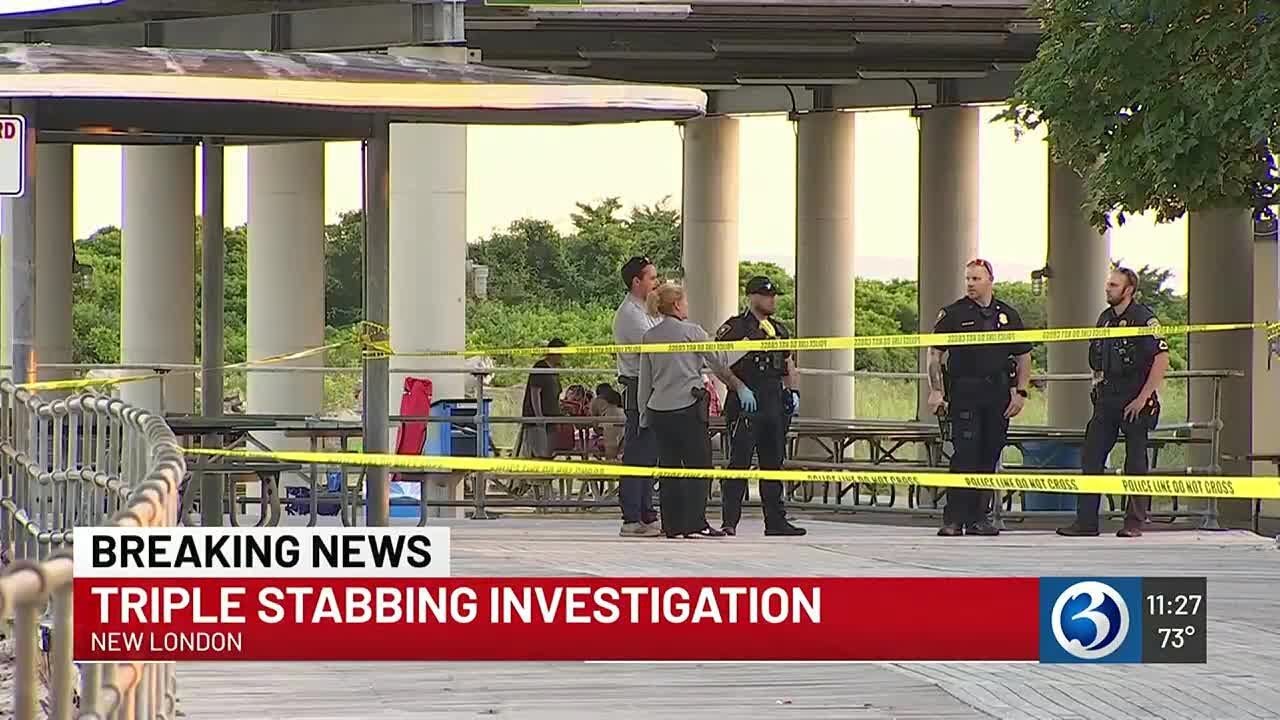 Triple stabbing investigation underway in New London - YouTube
