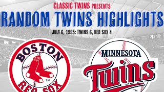 Random Game Highlights: Minnesota Twins 6, Boston Red Sox 4 (07/06/1995)