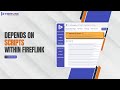 How to Establish Automation Script Dependency Within FireFlink