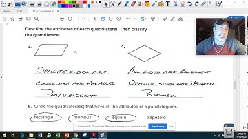 M5 Ch 12-5 Classify Quadrilaterals Video Lesson