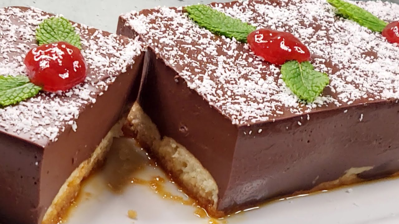🎂🎄¡EL POSTRE MÁS NUEVO PARA NAVIDAD! SIN HORNO, EL MÁS RICO Y FÁCIL EN 5 MINUTOS CREMA DE CHOCOLATE🤤