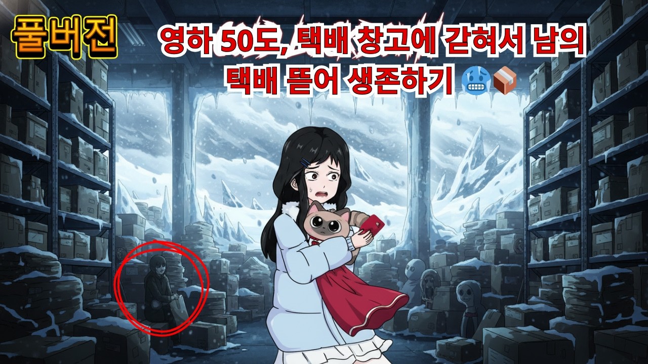 [공포 애니] 영하 50도, 택배 창고에 갇혀서 남의 택배 뜯어 생존하기