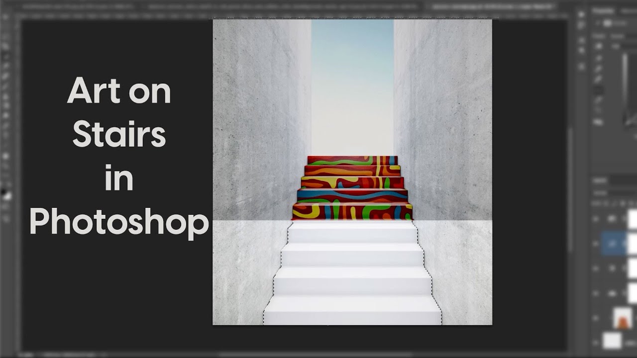 Art on Stairs in Photoshop - 2025 