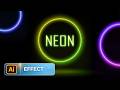 Neon Glow Circle in Adobe Illustrator. Easy Follow Along Tutorial.