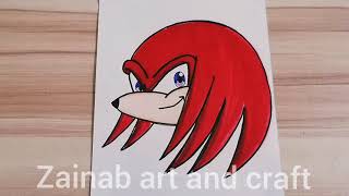 #drawing #youtube #art #sonic easy way to draw knuckles from sonic the hedgehog.