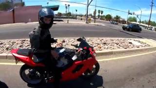 800 naked VS. 600 sport...we race