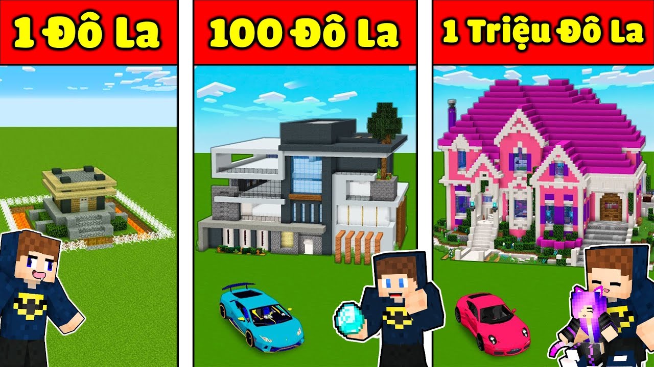 JAYGRAY XÂY DỰNG THÀNH CÔNG NGÔI NHÀ 1 TRIỆU ĐÔ LA TRONG MINECRAFT*THỬ THÁCH XÂY NGÔI NHÀ XỊN NHẤT 🤑