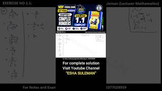 Board Mein Aaya Tha! ⚠️ | Q1(iv) Complex Numbers | 1st Year Maths