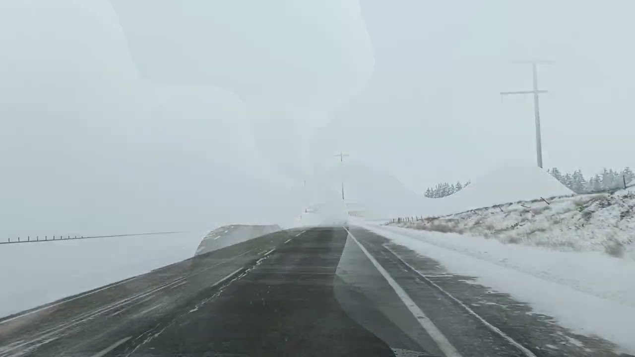 Calgary To Regina Canada Road Trip in Snow