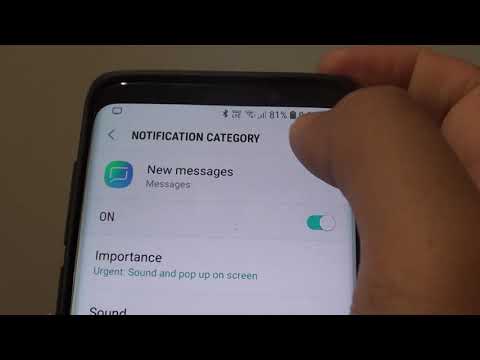 Samsung Galaxy S9 / S9+: How to Change App Notification of New Text Messages