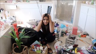 decluttering my ENTIRE room/moving day ft. yikes
